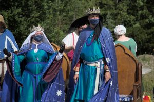 Current Princess Athelina and Current Prince Kheron at their Investiture